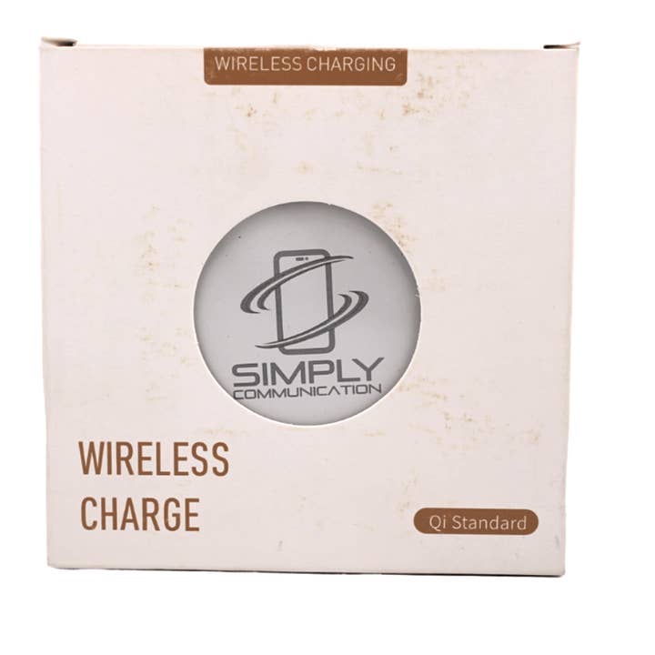 Chargeur sans fil pour téléphone Simply Everyday Products (Blanc) pour la vente par Alpha Wholesale