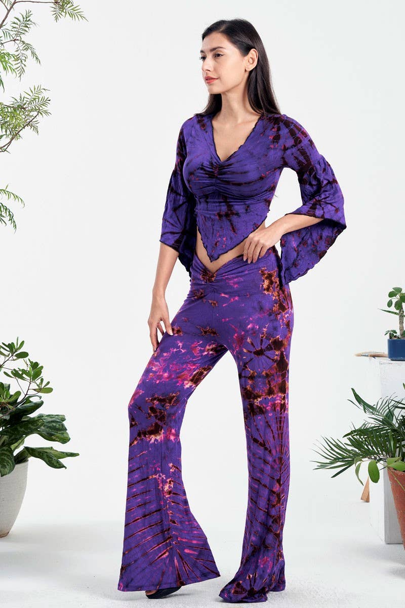 Kathmandu Imports - Wholesale Blouse - Women's - Tie-Dye Crop Tops (TH-1752)0