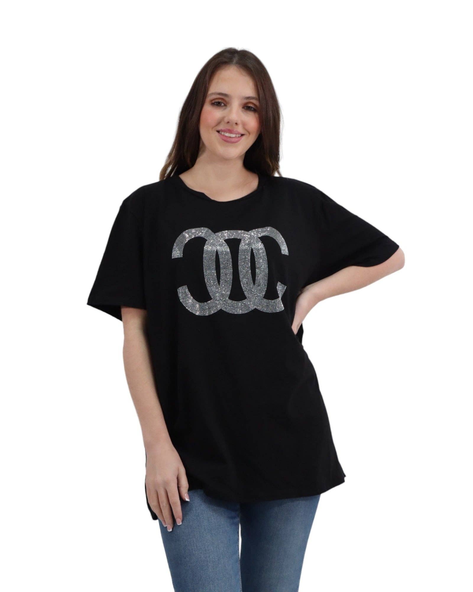 Miss Bold – wholesale Tunic – Women’s – Italian Diamante CC Print T-Shirt6