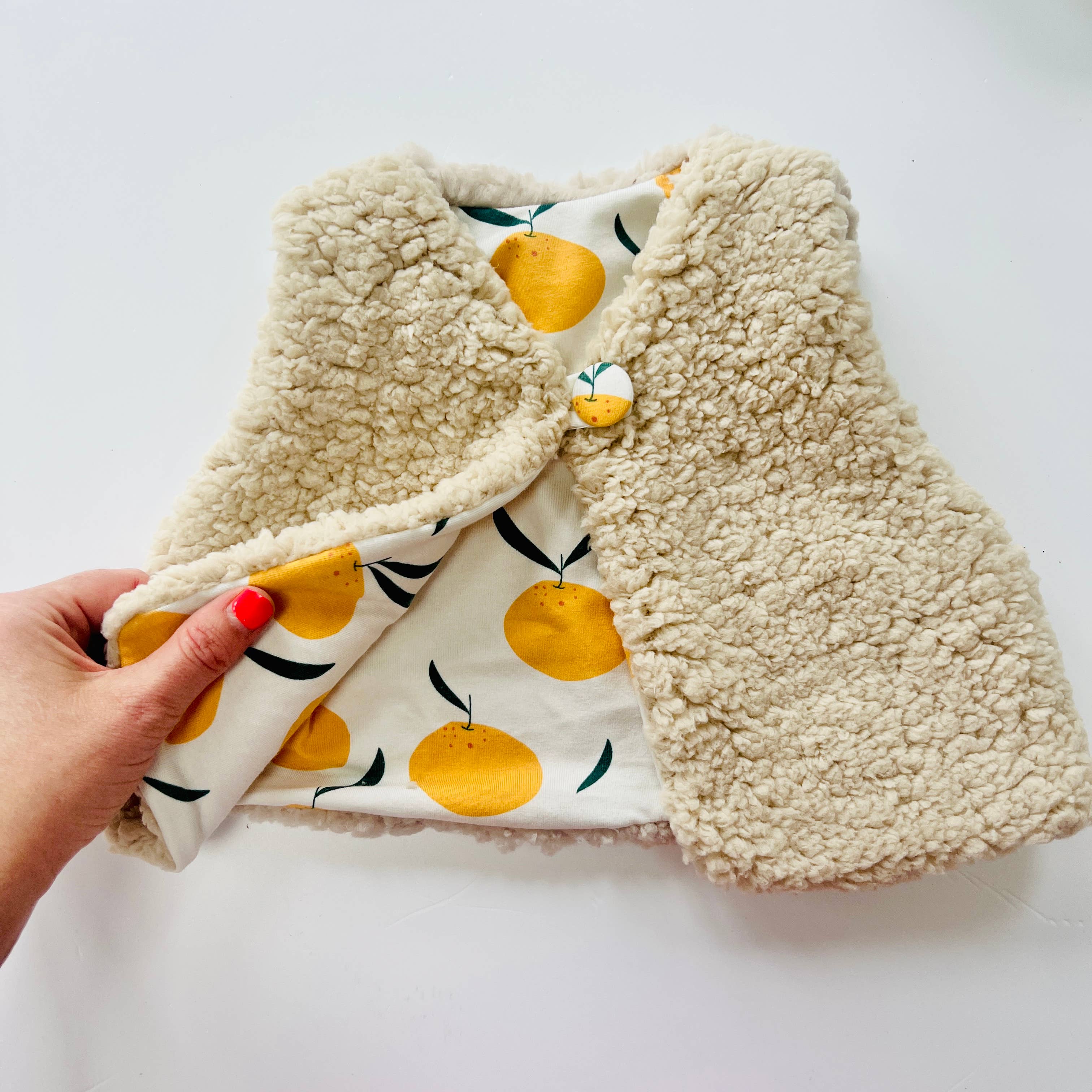 Eddie & Bee - Vente Veste sans manches – enfant - Gilet en polaire entièrement réversible - Imprimé Clémentine0