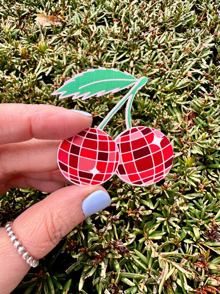 DISCO CHERRIES STICKER for wholesale by The Haus of Holly