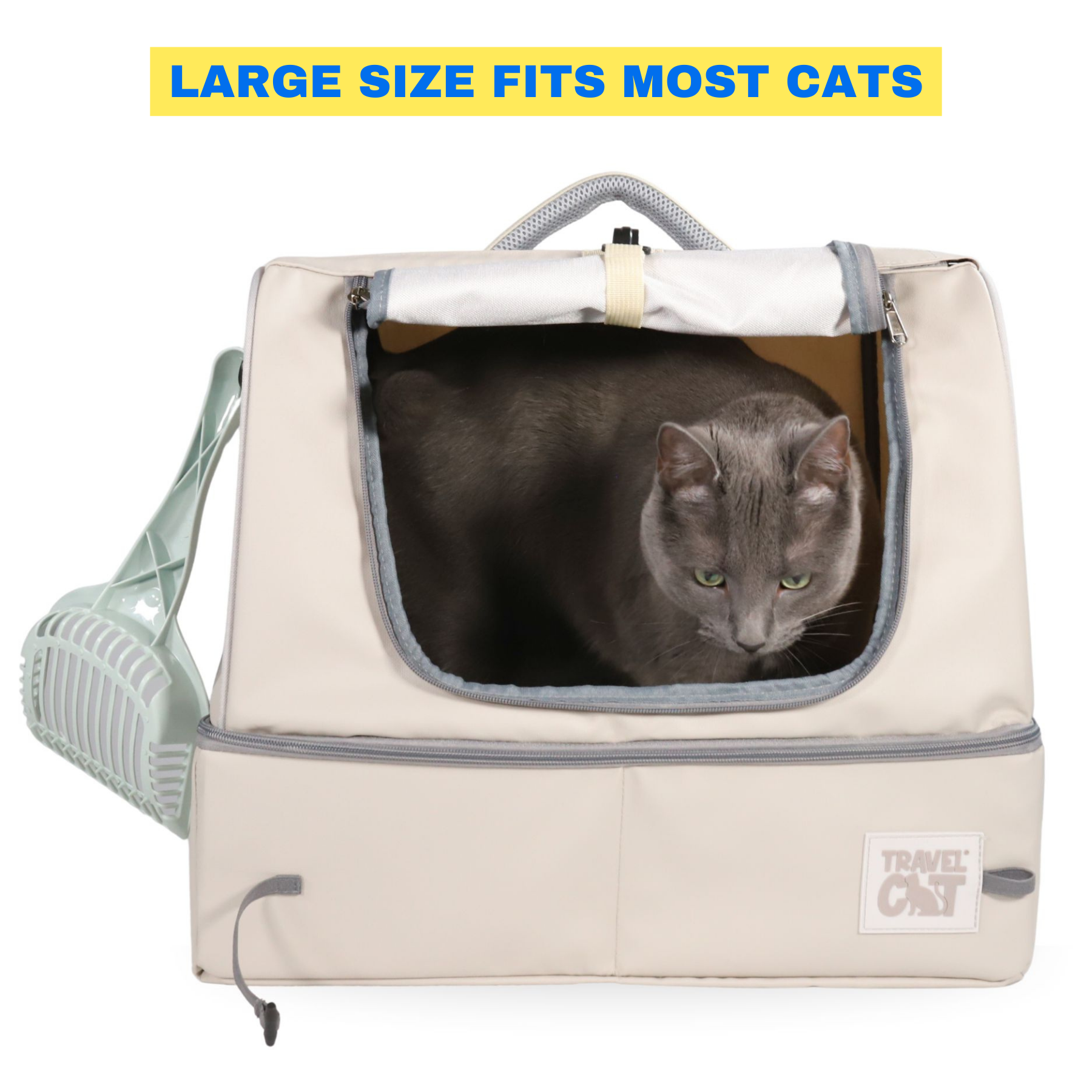 Travel Cat Wholesale - Wholesale Pet Carrier - Cat - "The Porta-Pawty+" Covered Travel Litter Box - Portable Bathroom for Cats7