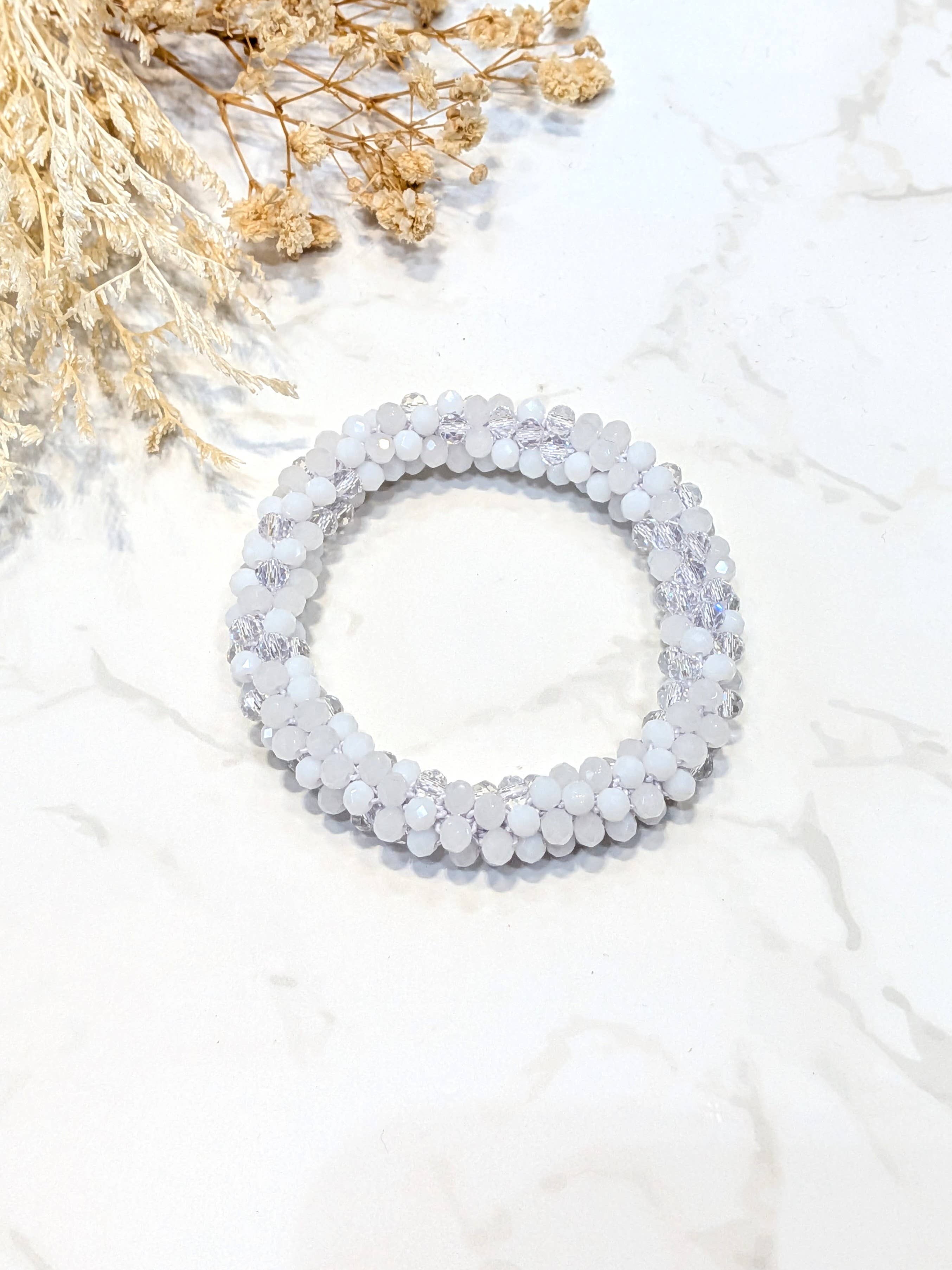 LOLO & YAYA - Wholesale Link & Chain Bracelet - White-tone crystal effect bracelet8