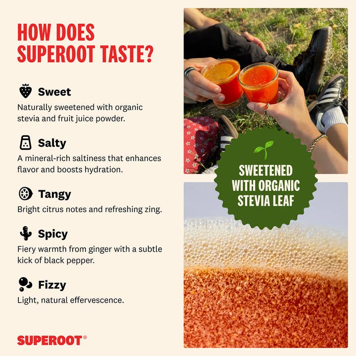Superoot - Wholesale Powdered Health Drink - Immunity & Hydration Superfood Mix - Strawberry | 12 count