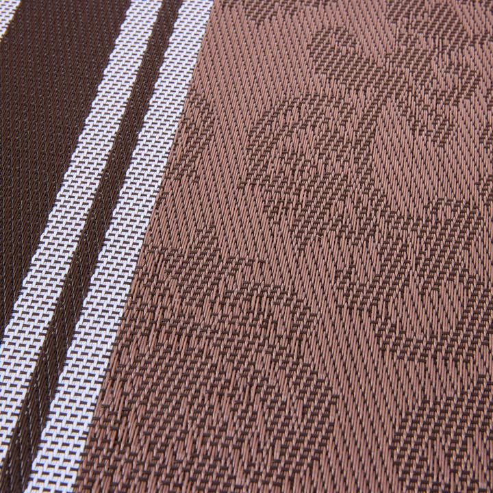 BROWN WHITE MOLINETTI - PLACEMATS SET 1/4 BORDEAUX WITH EMBROIDERY DESIGN for wholesale on Faire1