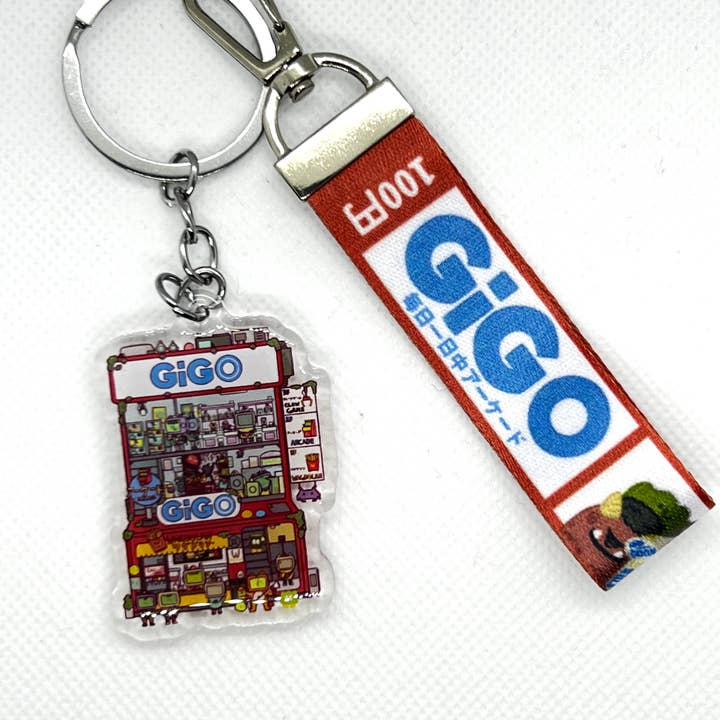 Portachiavi GIGO Arcade con cordino per la vendita all'ingrosso da parte di sushiboiiiyy