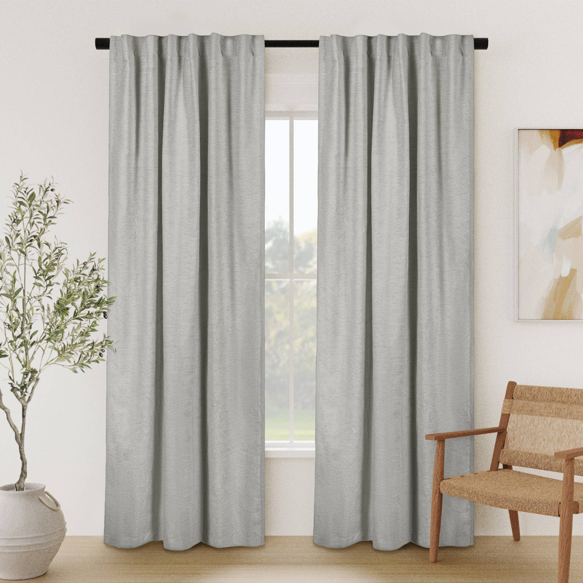 Awesome Home - Wholesale Curtain - Chenille Room Darkening Back Tab Curtain, 1 Panel, 52"x96"49