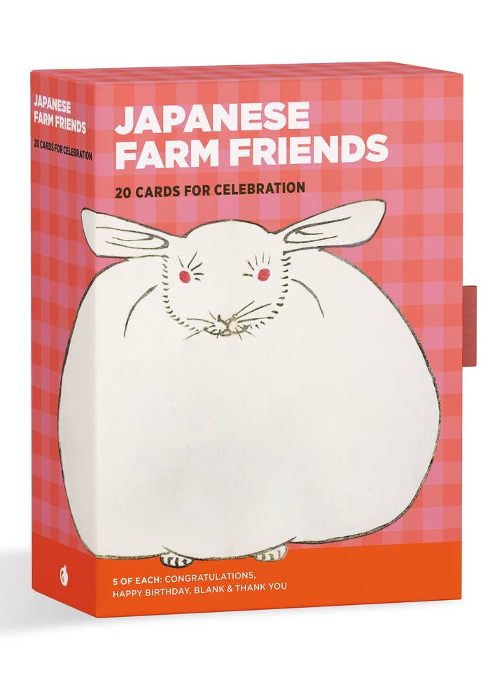 Japanese Farm Friends Celebrations Boxed Notecards for wholesale by Pomegranate