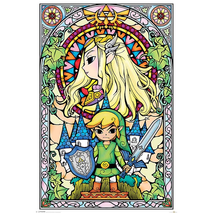 Pyramid International - Venta al por mayor Pósteres - Maxi póster de The Legend of Zelda (vitral)
