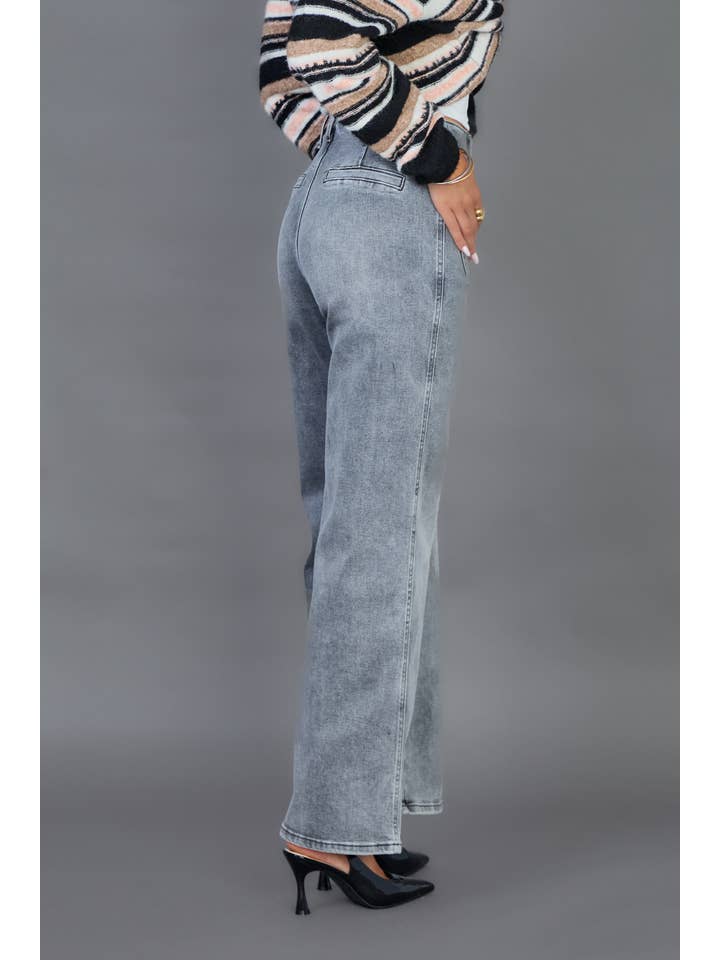 ANA & LUCY - Wholesale Jeans - Women's - Wide-Leg Jeans (Button Closure) "Audrey" - ANA & LUCY17