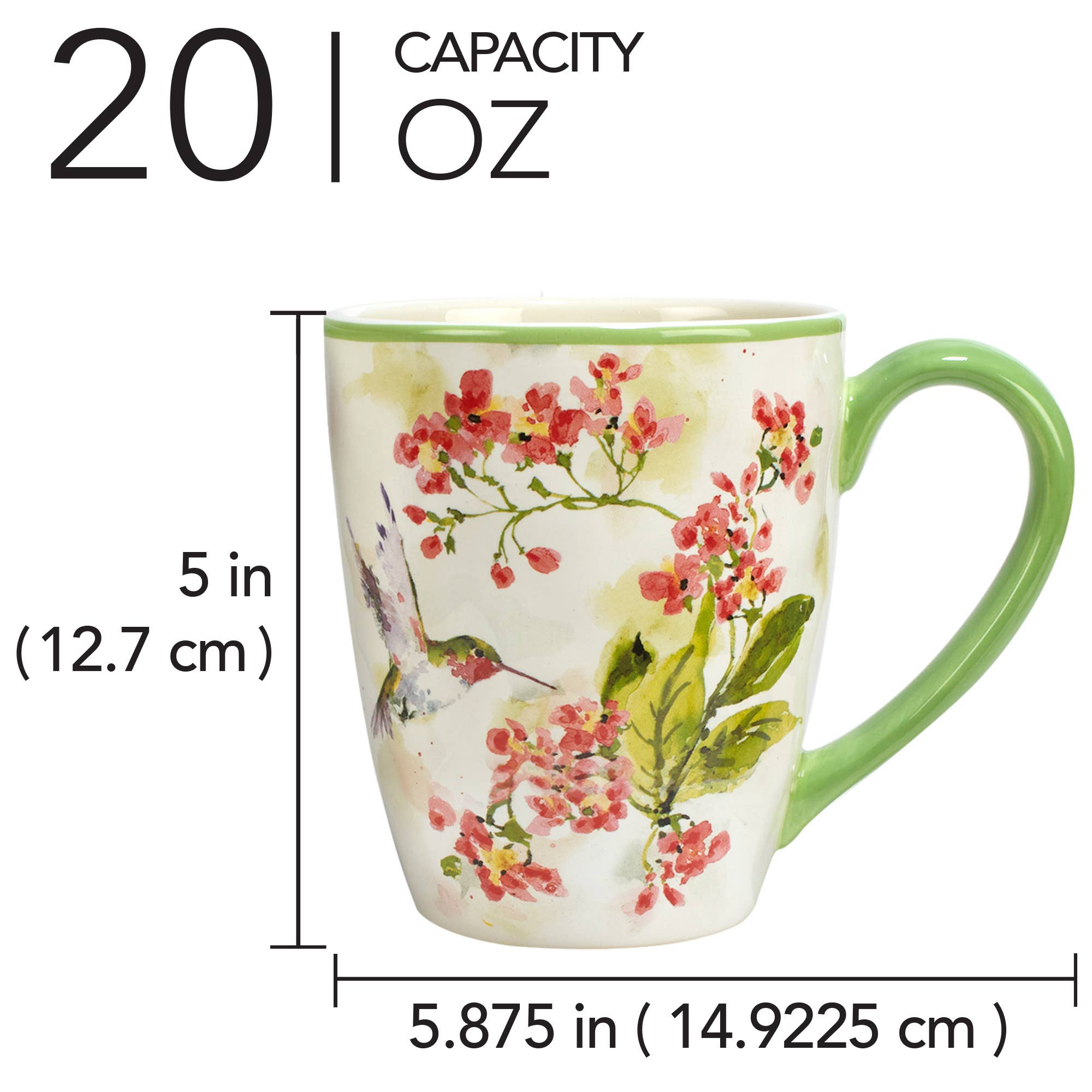 Certified International - Wholesale Coffee Mug - Hummingbirds Mug 14 oz. 4 asst.1