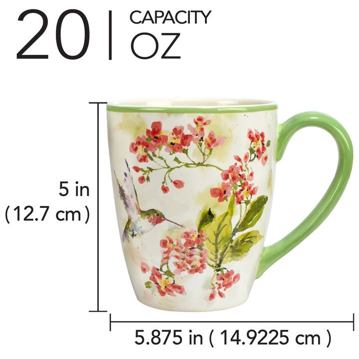 Certified International - Wholesale Coffee Mug - Hummingbirds Mug 14 oz. 4 asst.1