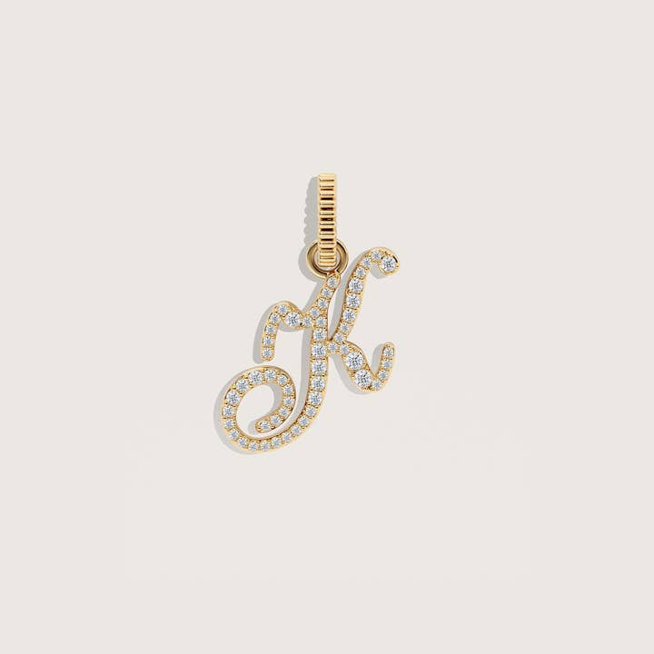 Kinn - Wholesale Individual charm/pendant - Pave Love Letter Charm Pendant9