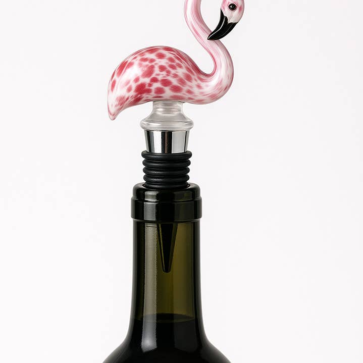 Tappo per Vino in Vetro a Forma di Fenicottero per la vendita all'ingrosso da parte di Sea Creations