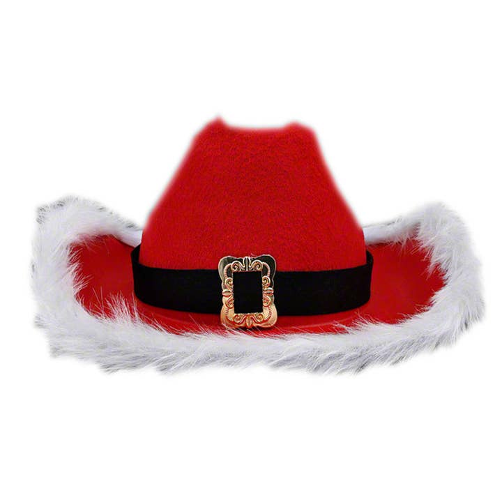 Blinkee.com, LLC - Wholesale Cowboy Hat - Unisex - Christmas Cowboy Santa Western Holiday Hat