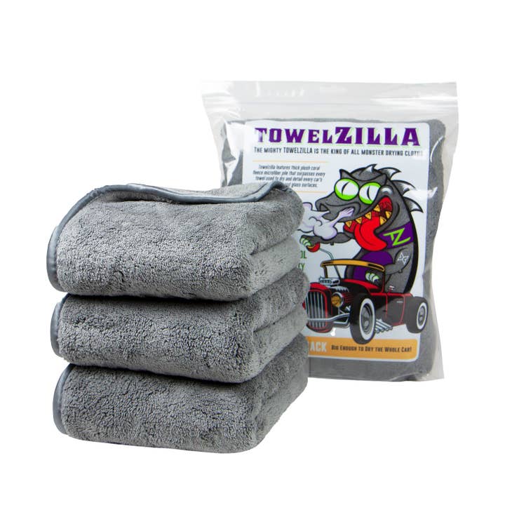Arkwright Home - Wholesale Car Freshener - Unisex - Car Cleaning Towels - TowelZilla 3 Pack - Microfiber 18 x 30