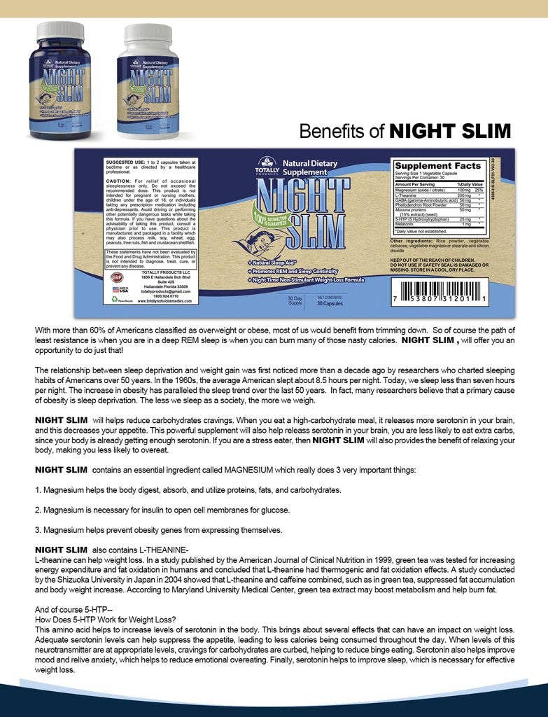 Totally Products – wholesale Oralt tillskott/Vitamin – Hot & Skinny viktminskningspaket med Night Slim nattkomplement5