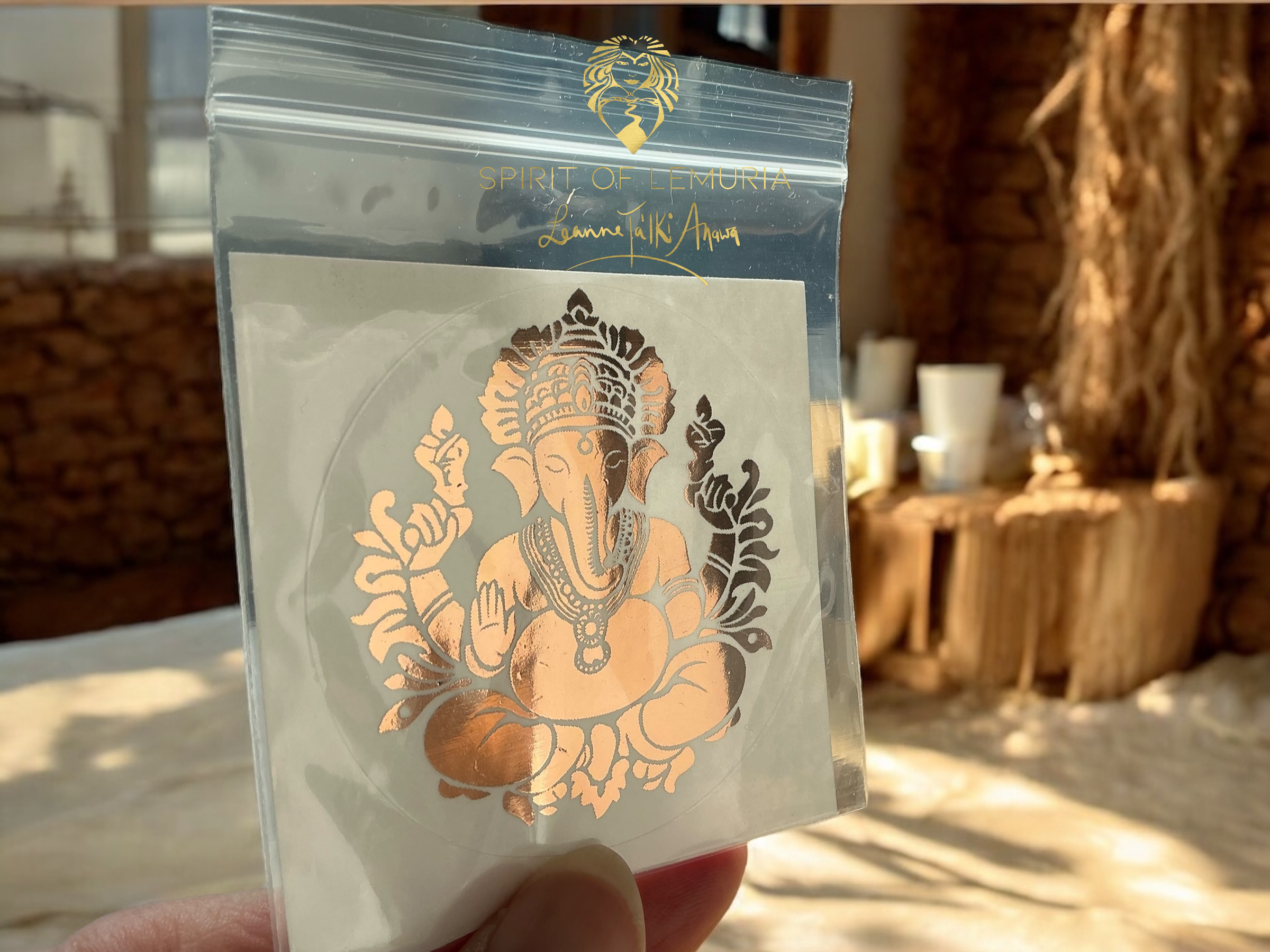 Spirit of Lemuria – wholesale Sticker – Ganesh 1 Foiled Sacred Geometry Sticker9