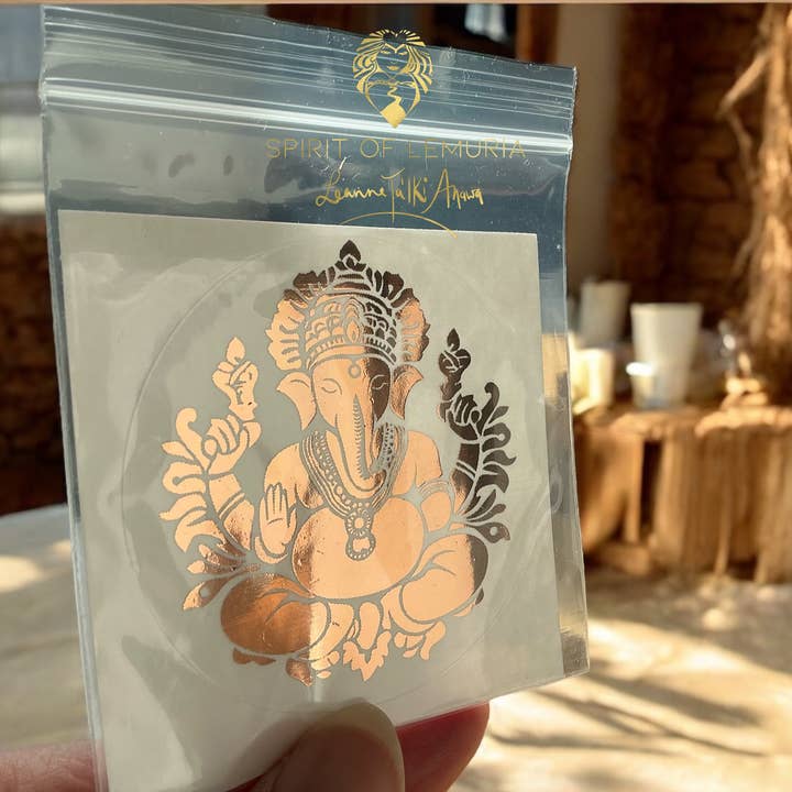 Spirit of Lemuria – wholesale Sticker – Ganesh 1 Foiled Sacred Geometry Sticker9