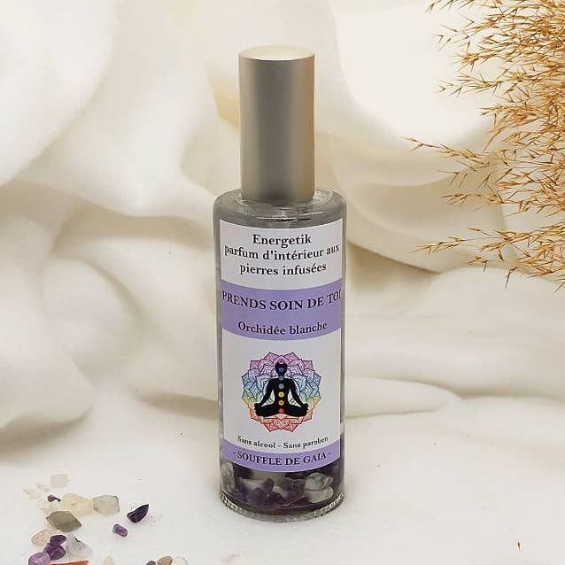 Rumspray Pas godt på dig med infuserede sten for engroshandel hos Sarl SdG / Souffle de Gaïa