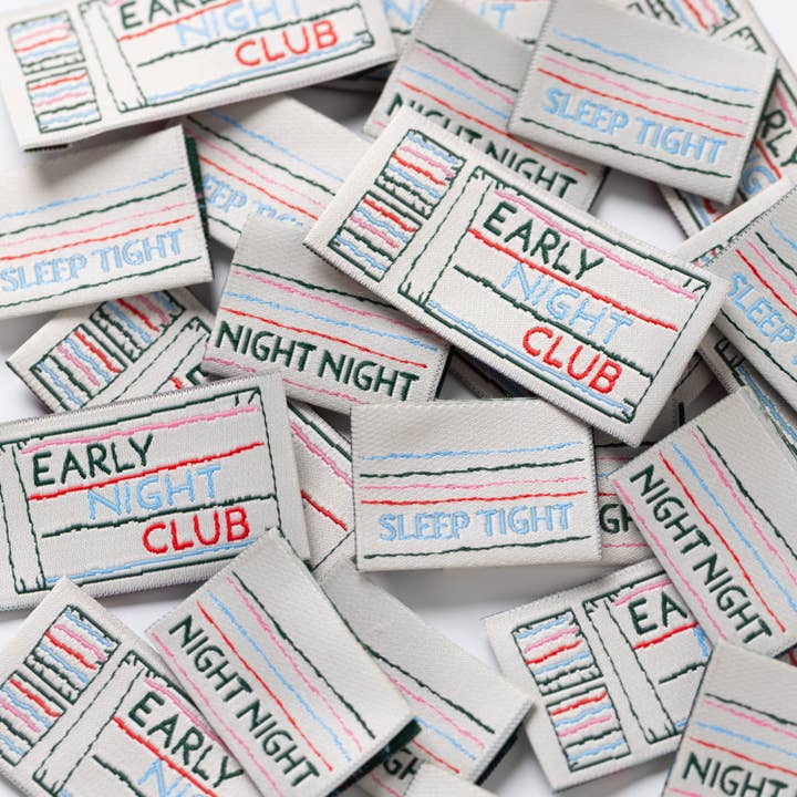 EARLY NIGHT CLUB - Sewing Labels Tags for wholesale by Little Rosy Cheeks