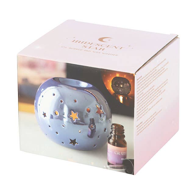 Something Different Wholesale - Wholesale Oil Warmer - Purple Iridescent Star Oil Burner and Wax Warmer5