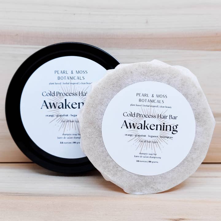 Cold Process Hair Bar - Awakening for wholesale by Pearl & Moss Botanicals Inc.