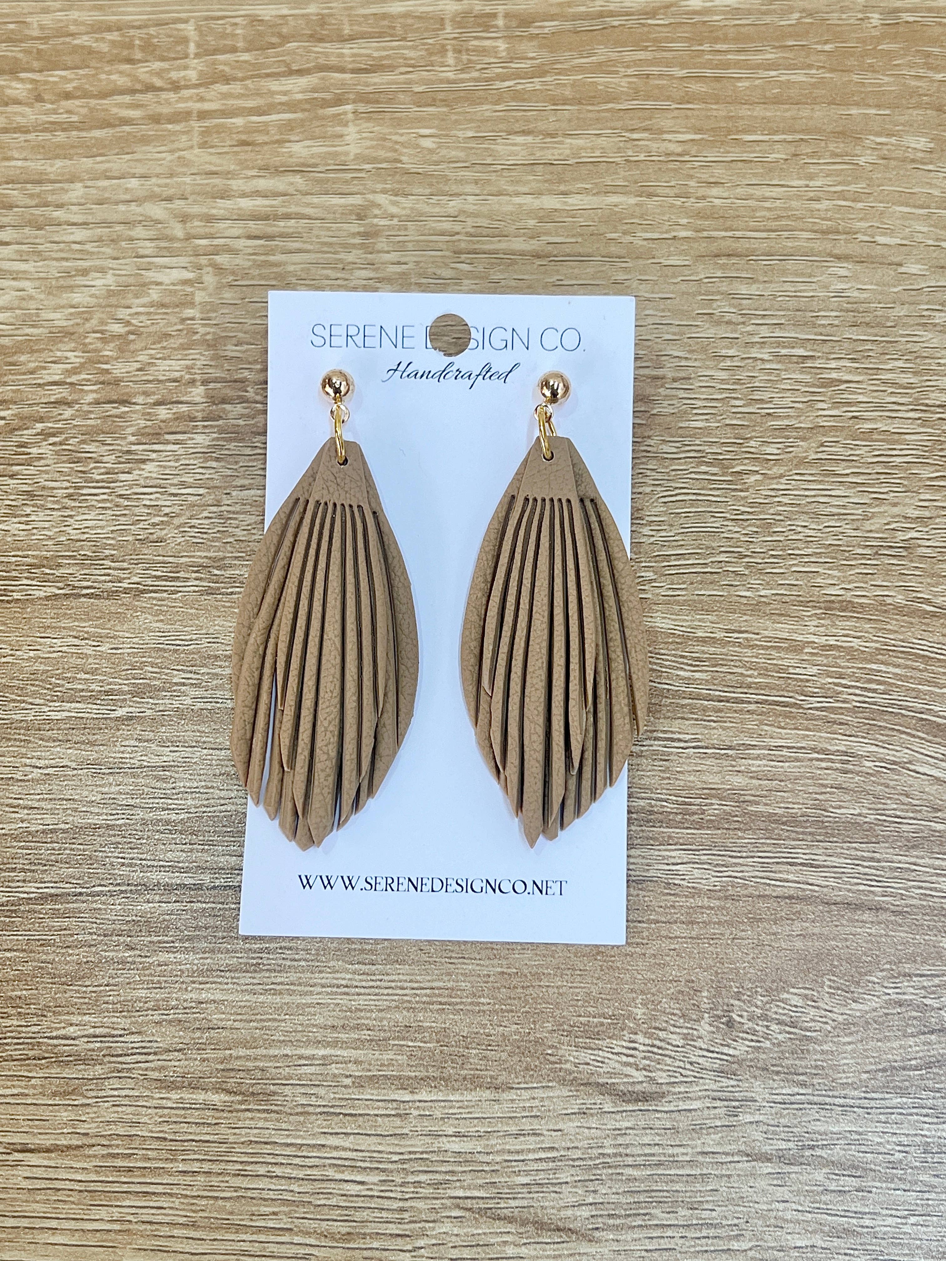 Serene Design Co. - Wholesale Dangle Earrings - Leather Dupe Fringe Statement Earrings4