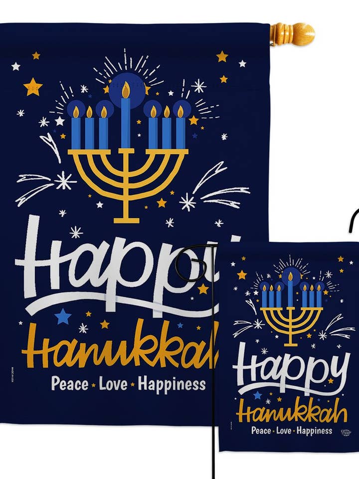 Bandeira feliz da decoração do inverno do Hanukkah por atacado de Two Group Flag Co