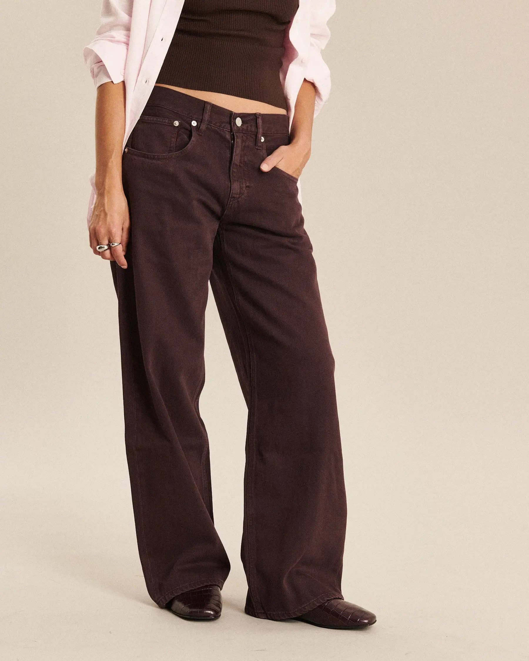 LABDIP - Wholesale Jeans - Women's - RIVER DENIM DYE FIG - BORDEAUX BOYFRIEND JEANS3