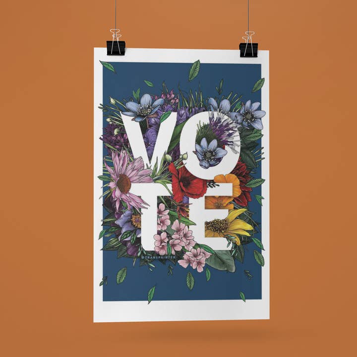 VOTE Poster | Election Year Print | Vote Blue Poster for wholesale by Transpainter
