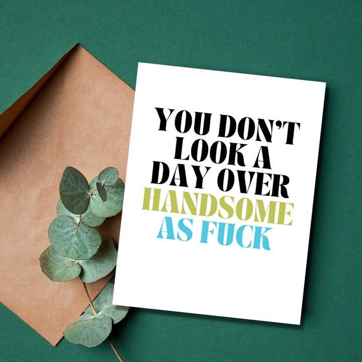 As Told By Ellie - Venta al por mayor Tarjetas de cumpleaños - Tarjeta de cumpleaños Handsome AF4