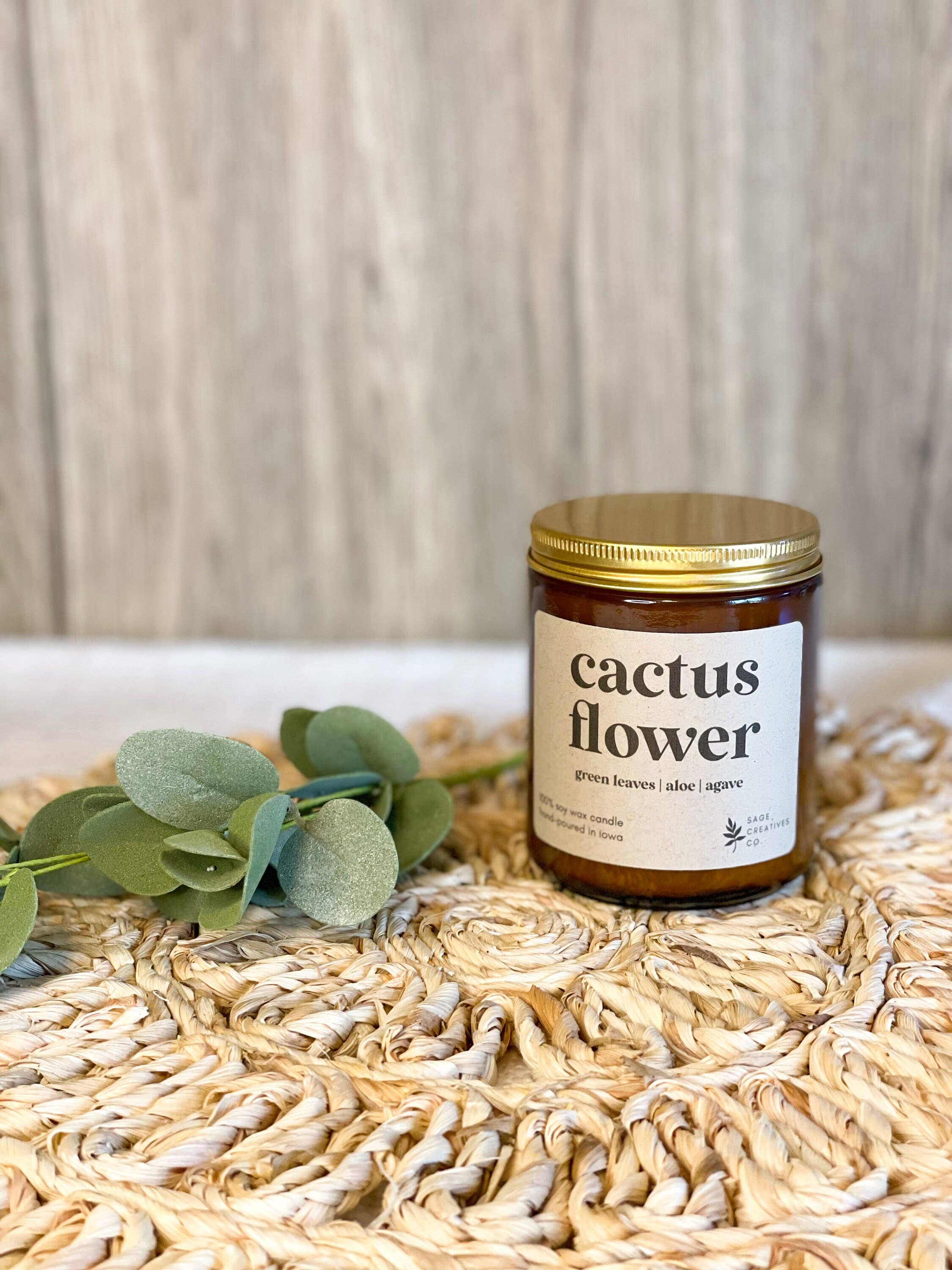 Sage Candle Co. - Wholesale Jar/Filled Candle - Cactus Flower - 100% Soy Wax Candle4