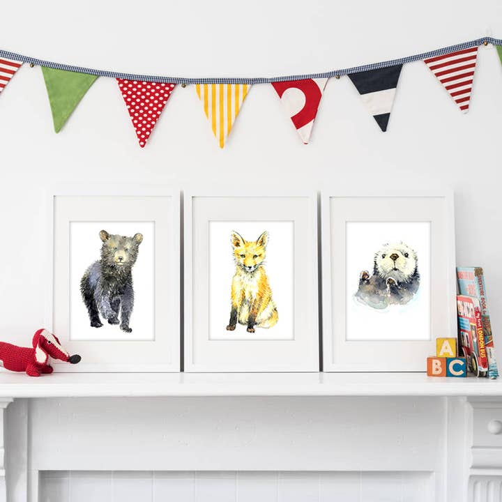 Elena Markelova Arts - Vente Affiche d'art - Impression d'art de bébé loutre 2