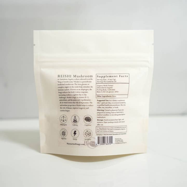 Plantae & Fungi - Vente Poudres protéinées/superaliments - Poudre de champignon Reishi - extrait biologique 1:11