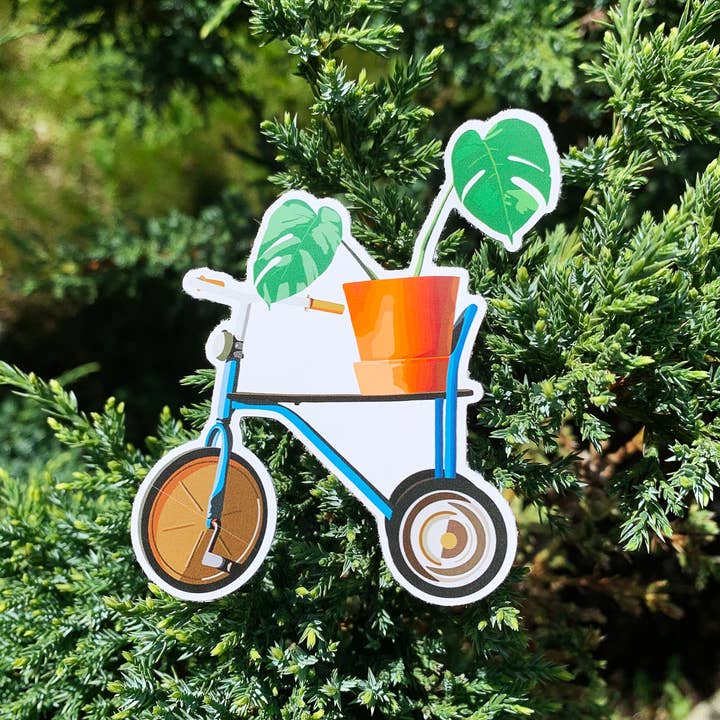 Plant on Bicycle Sticker for engroshandel hos All Things Scarlett