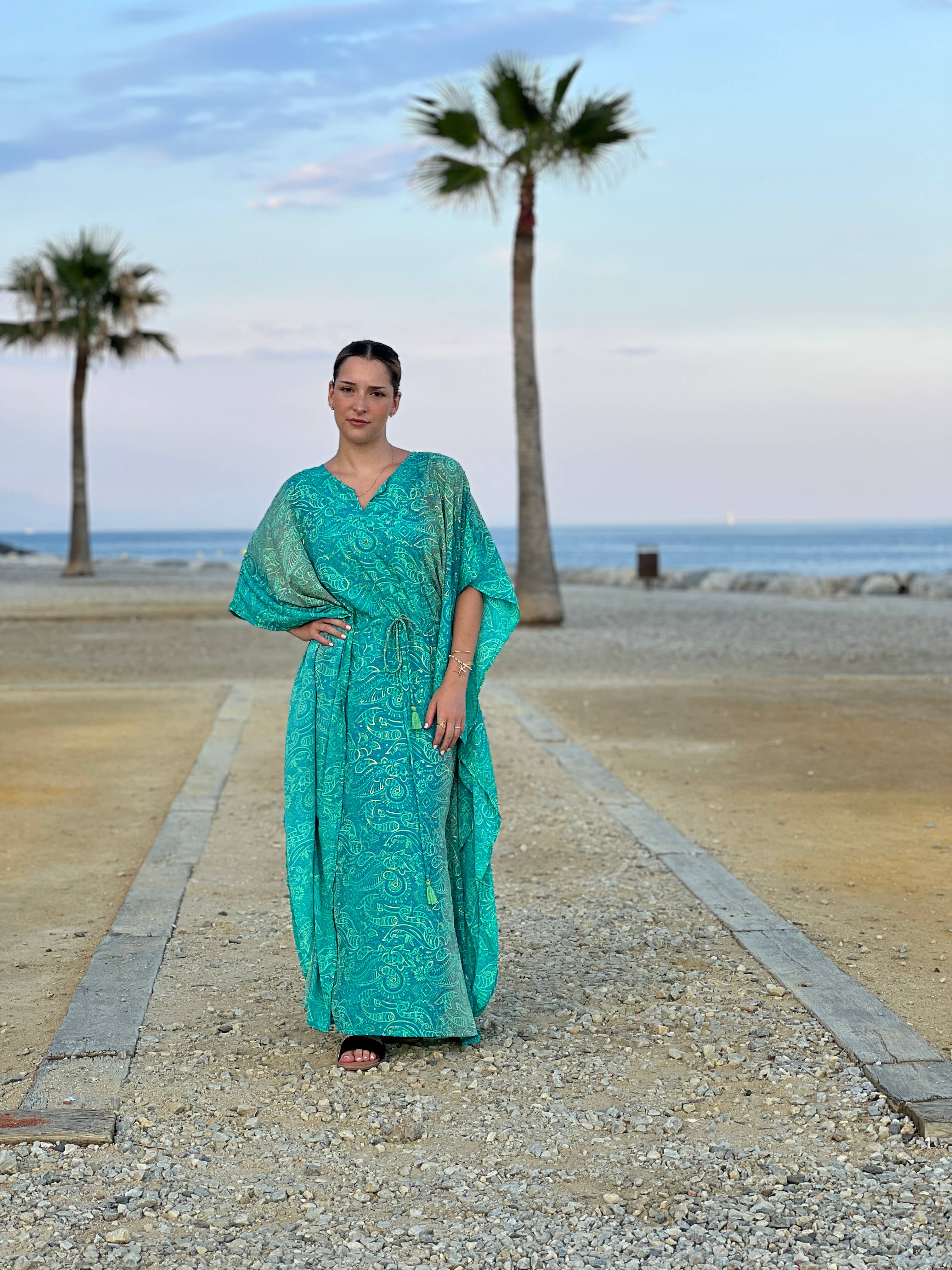 Kinomy - Wholesale Kaftan - Women's - caftans in cold silk - Pack of 10 Assorted3