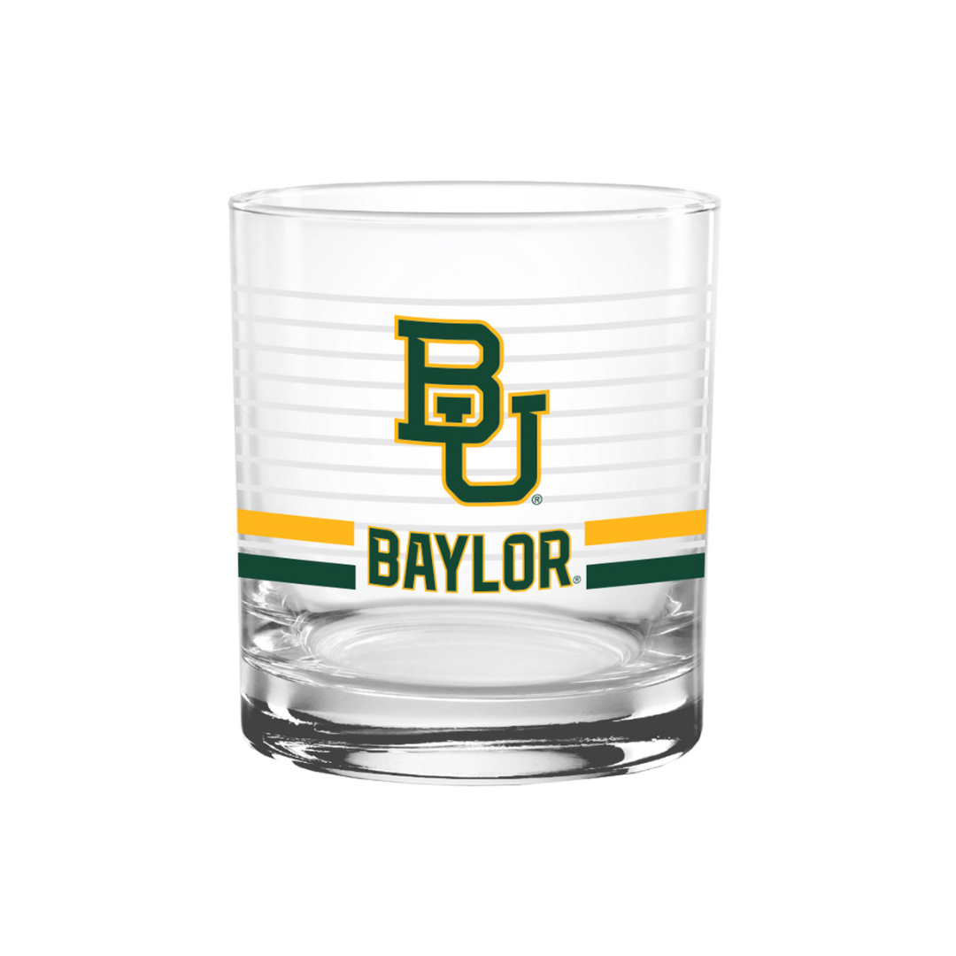 Indigo Falls - Wholesale Cocktail/Liquor Glass - 14oz Baylor Bears Ring Rocks Glass0