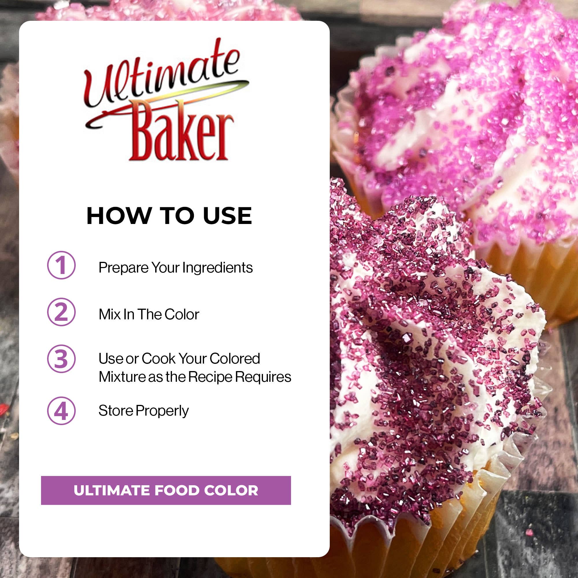 Ultimate Baker – wholesale Cake decorating kit – Ultimate Baker Natural Purple Food Color (1x12g)6