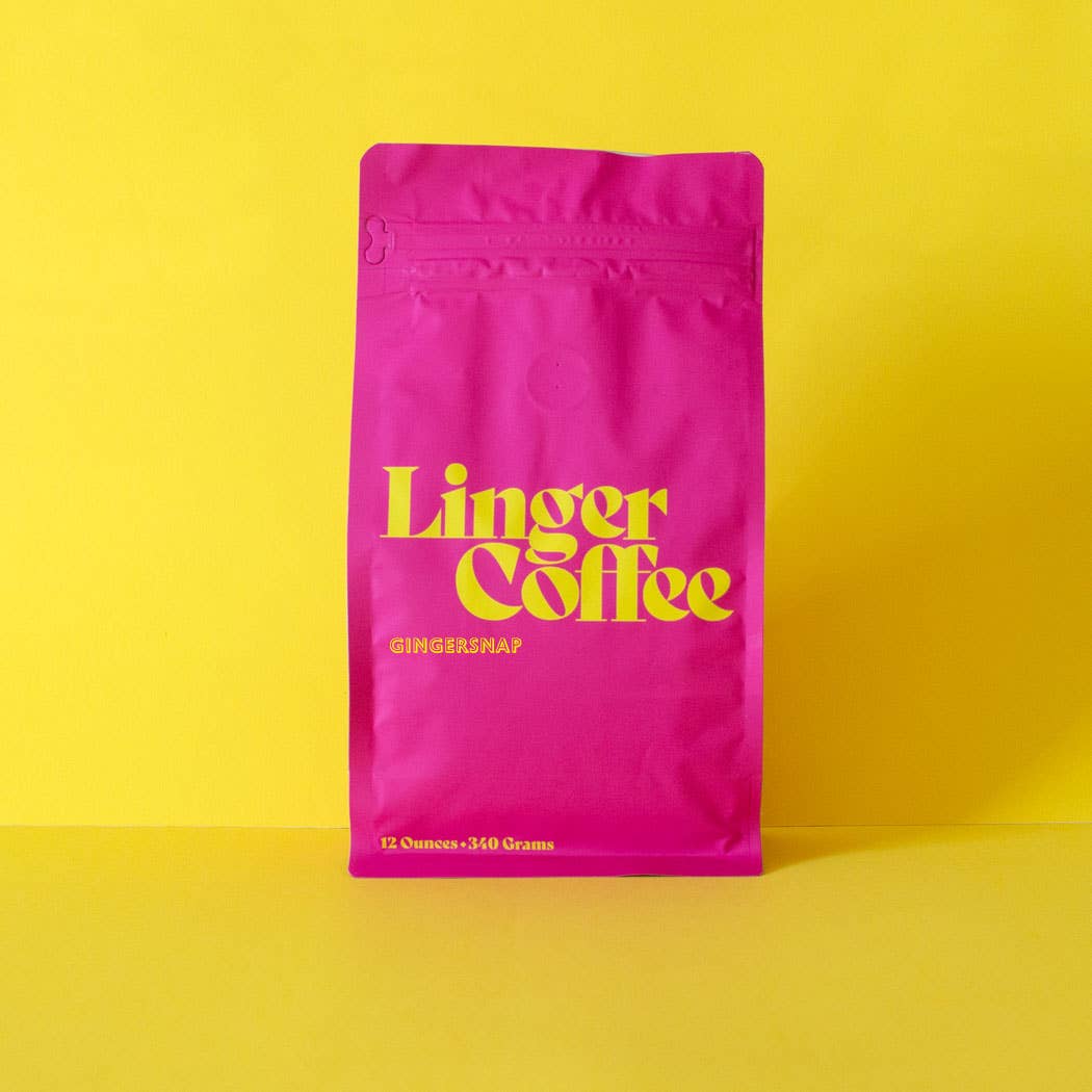 Linger Coffee - Wholesale Ground Coffee - 12 oz. Gingersnap Flavored Coffee0