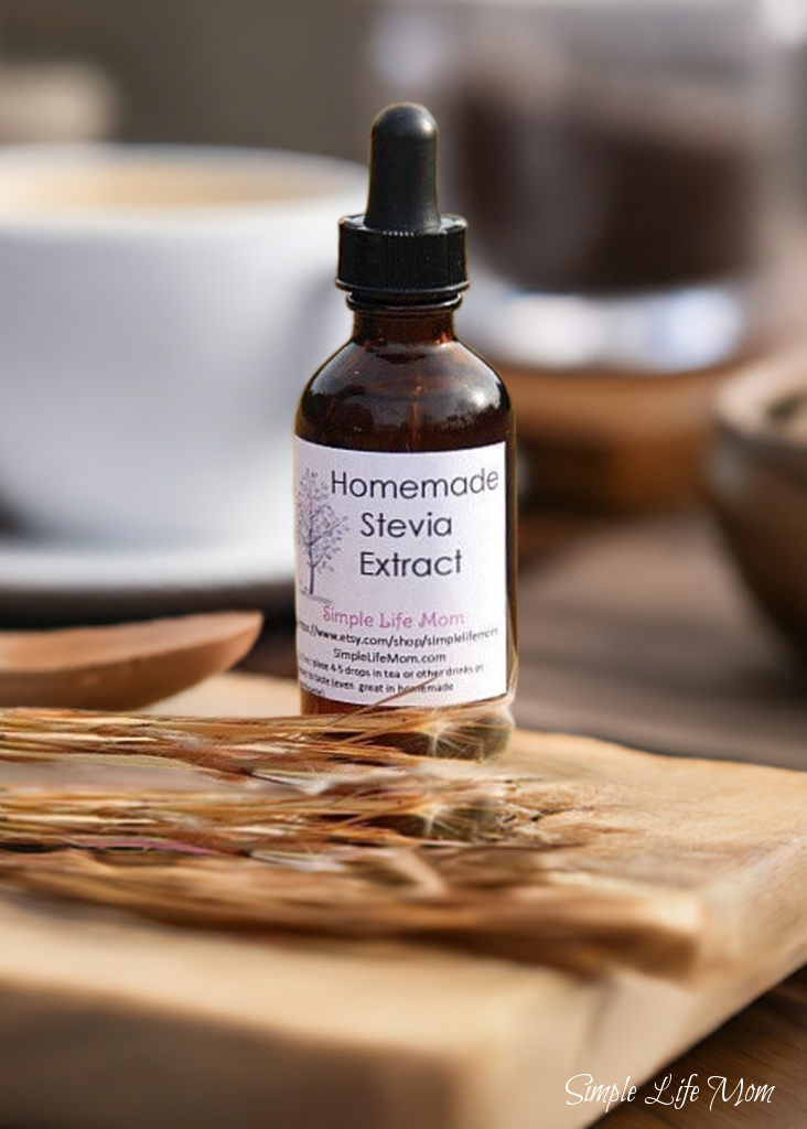 Simple Life Mom - Vente Sucre - EXTRAIT DE STÉVIA MAISON - feuille de stévia biologique cultivée à la maison pour le thé, le café, la santé, la perte de poids1