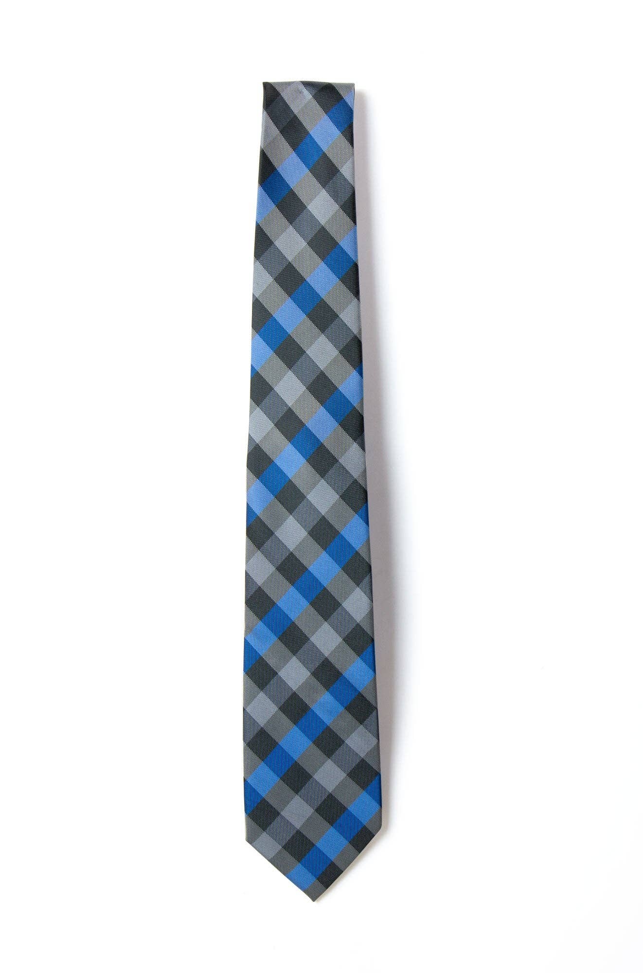 Spring Notion - Wholesale Necktie - Men's - Men's Checkered Blue Necktie (STYLE:1827.02CKBL)1