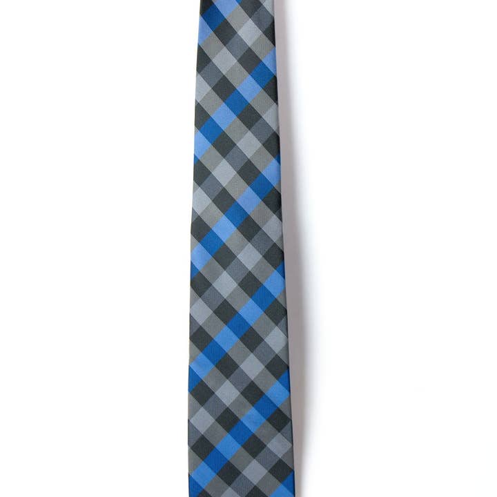 Spring Notion - Wholesale Necktie - Men's - Men's Checkered Blue Necktie (STYLE:1827.02CKBL)1