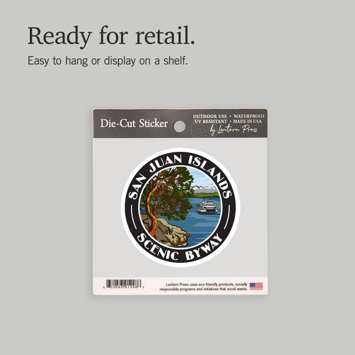 Lantern Press - Wholesale Sticker - STICKER San Juan Islands, Scenic Byway Logo6
