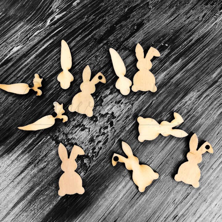 Ciondolo in legno "hattu Möhrchen" per la vendita all'ingrosso da parte di Papierstücke