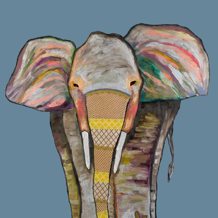 GreenBox Art - Vente Tableau/dessin - Malle tendance sur toile étirée bleue