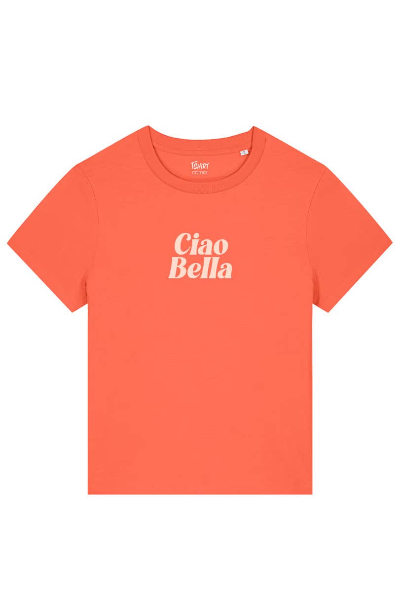 Fiesta Ciao Bella dames T-shirt van 100% biologisch katoen voor groothandel op Faire2