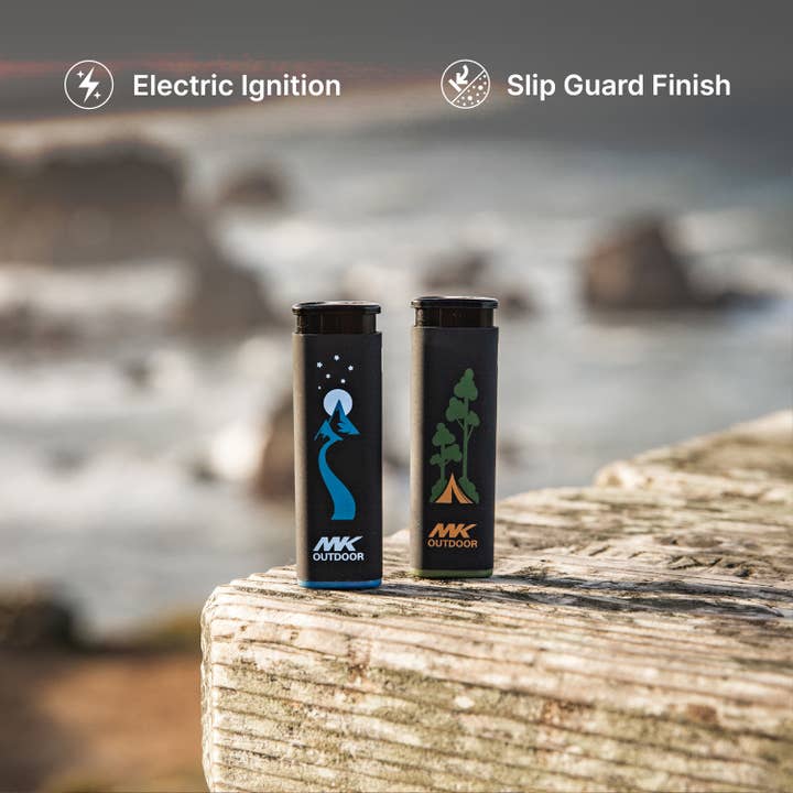 MK Lighter Company - Wholesale Lighter - MK Lighter Outdoor Series, Alpine Set, Windproof Flame, Pock