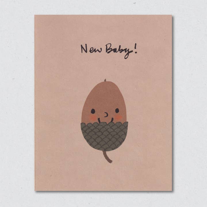 Little Acorn Greeting Card for wholesale by Lisa Jones Studio