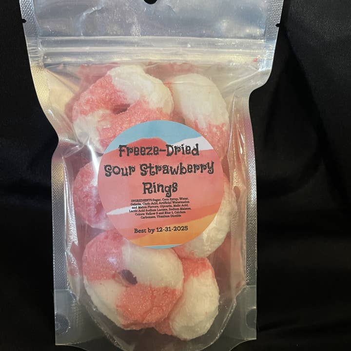 Freeze Dried Pickle Favorites and more - Wholesale Hard Candy - Freeze Dried Candy Peach Rings6